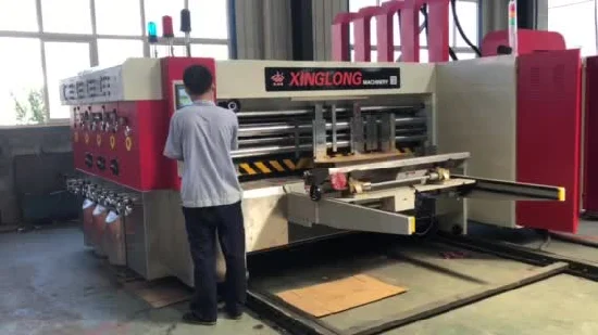 Boîte en carton ondulé Flexo rainant le prix de la machine d'impression d'emballage de découpe